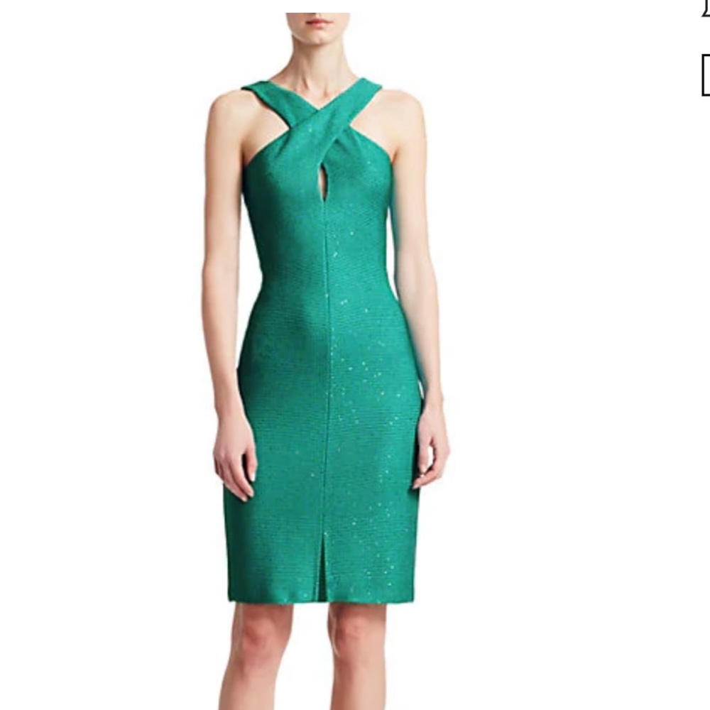 St John Blake Knit crossover dress - Picture 1 of 10